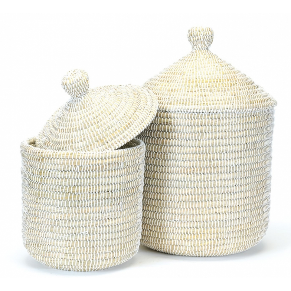 Panier Décoratif de Rangement avec Couvercle