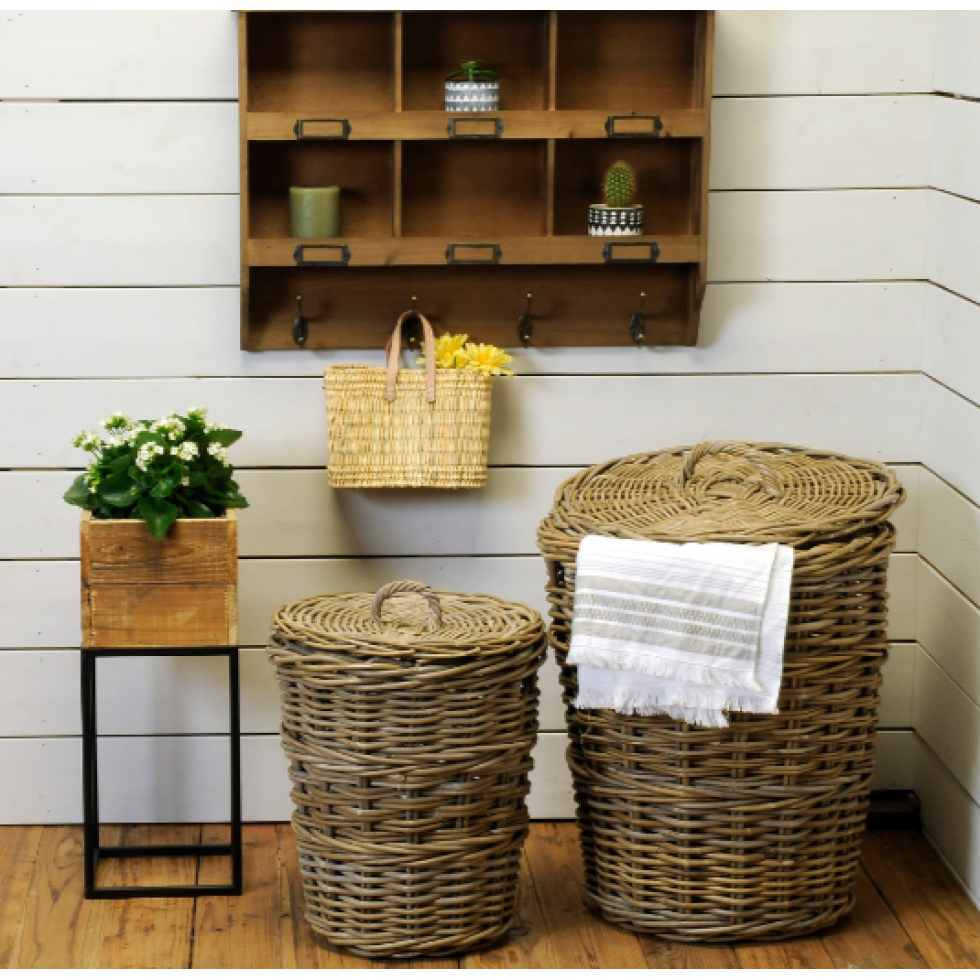 Rattan Laundry Baskets with Lid