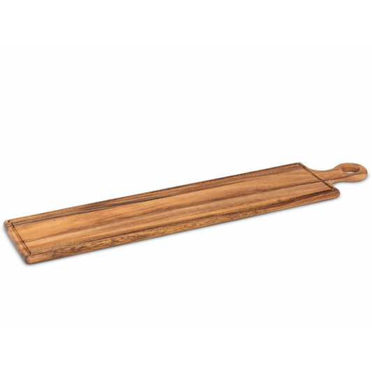 Acacia serving board with handle