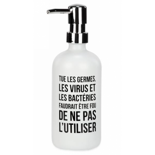 Pompe à savon «?Tue les germes?»