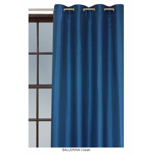 Cobalt blue eyelet curtain