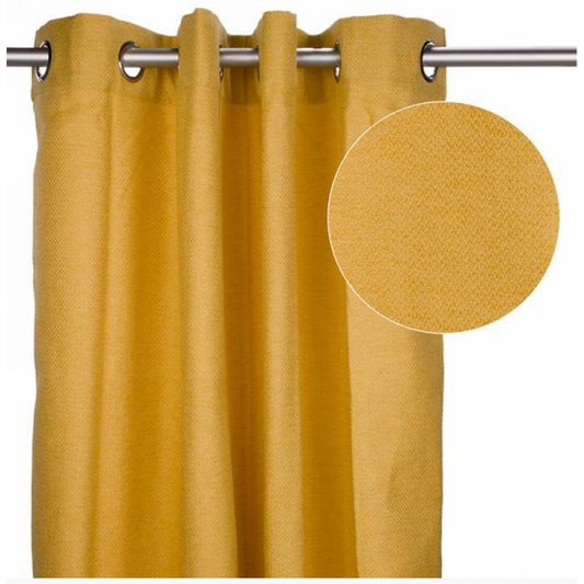 Mustard Yellow Curtain with a bright and warm linen effect