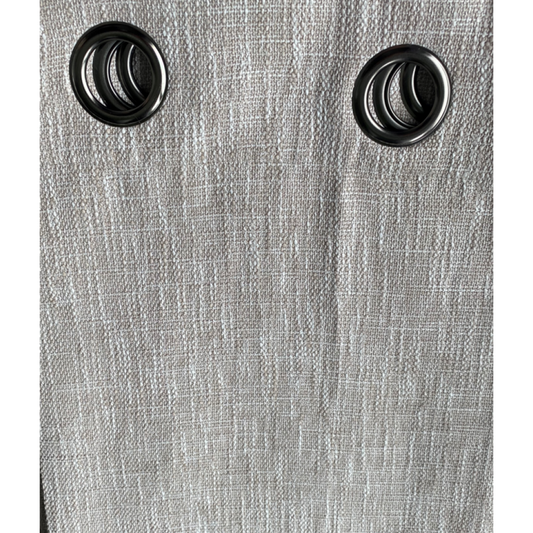 Elegant Beige Curtain with Linen Textured Finish