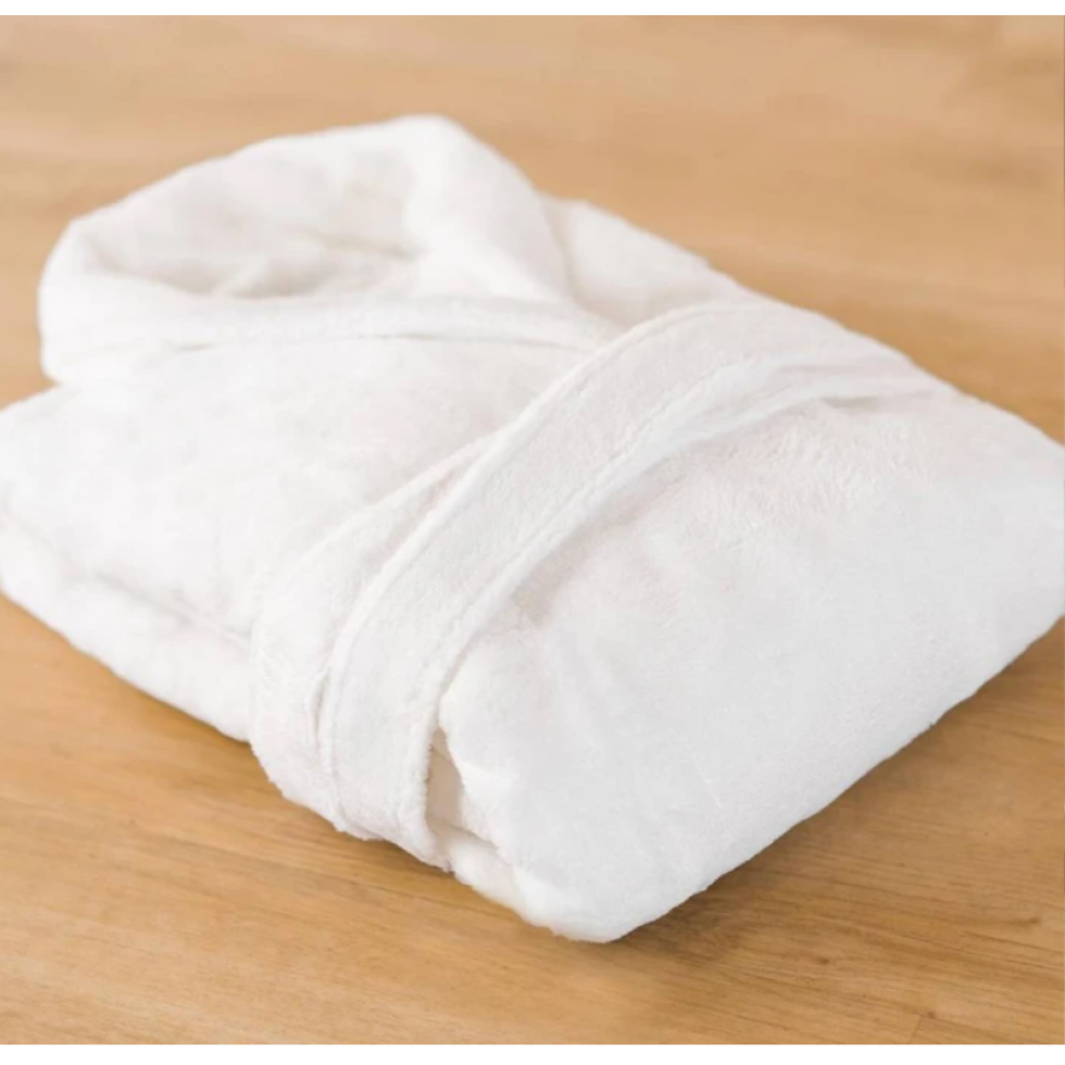 Robe de Chambre Relax Blanche Douce et Confortable