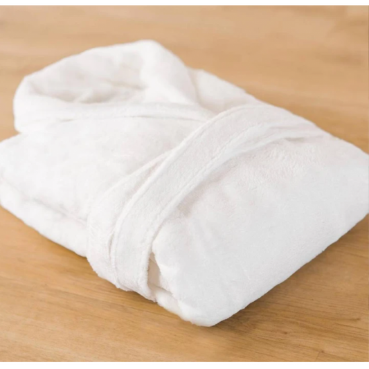 Soft and Comfortable White Relaxed Dressing Gown