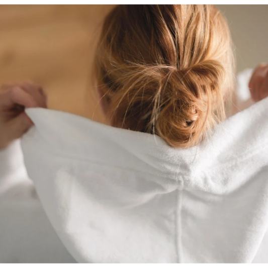 Ultra Comfortable White Hooded Spa Robe
