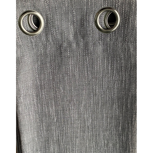 Elegant Charcoal Linen Texture Curtain