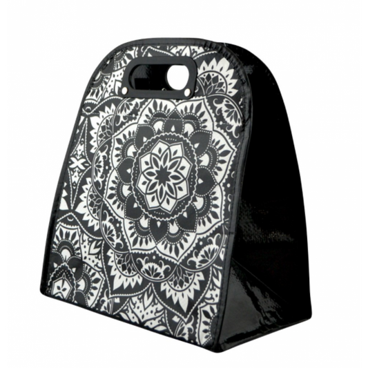 Black and White Mandala Lunch Bag – Stylish and Practical
