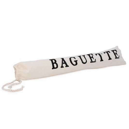 Natural Cotton Baguette Bread Bag with Drawstring
