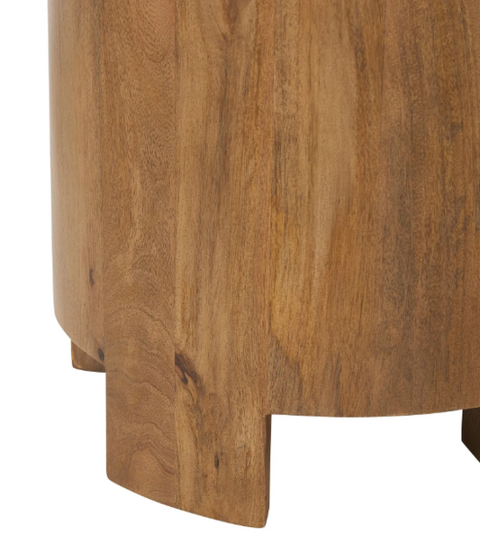 Table d’appoint ronde bois manguier