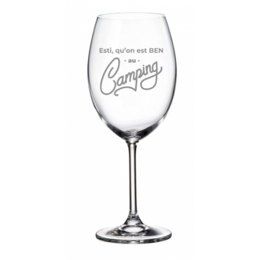 Wine Glass – Esti Qu’on Est Ben at the Campsite