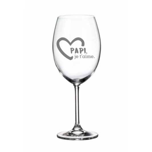 Verre à Vin – Papi Je T’aime