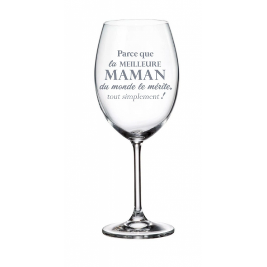 Wine Glass – Because The Best Mom