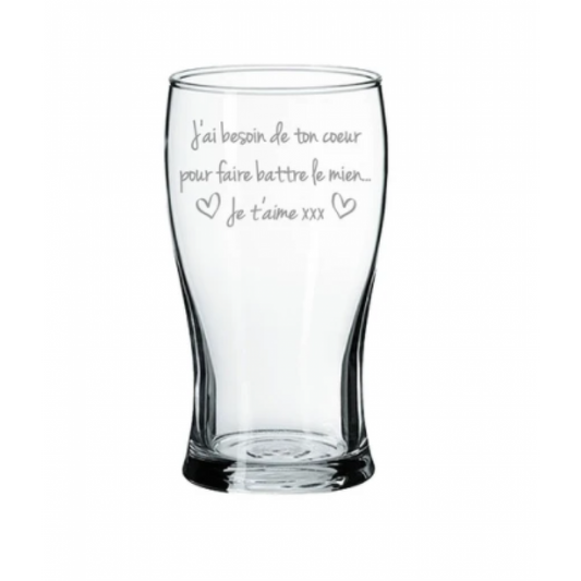 Beer Glass – I Need Your Heart