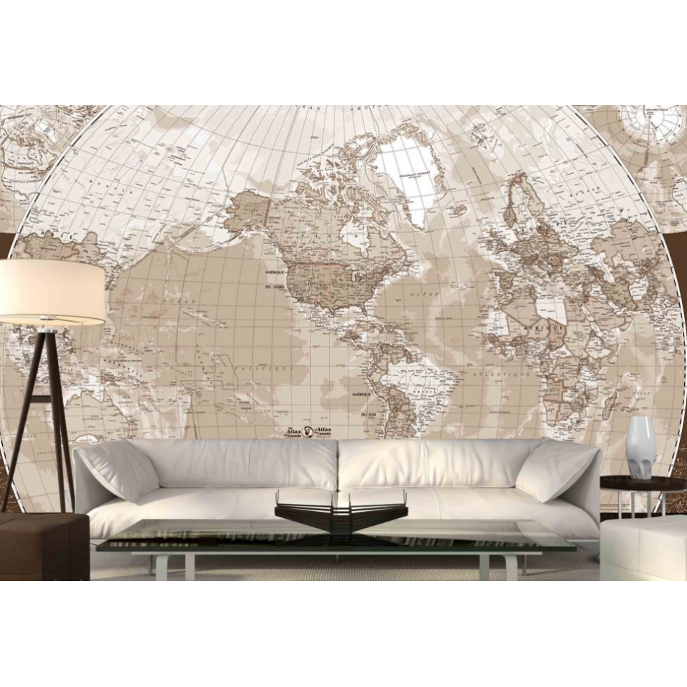 World Map Mural