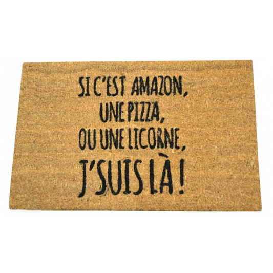 “I’m here” entrance mat