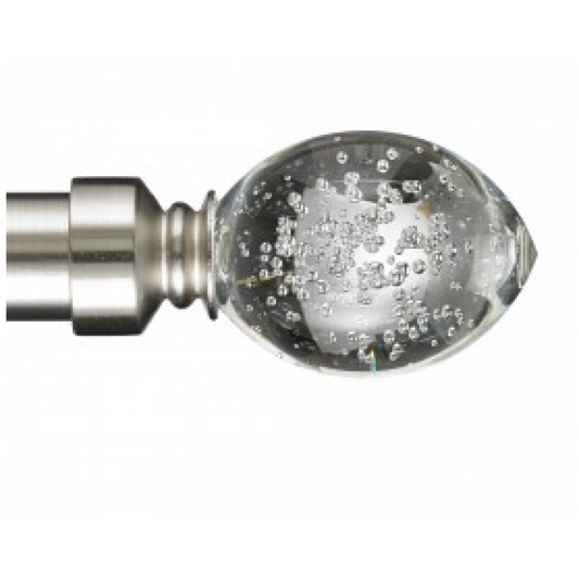 Trans Lu curtain pole with bubble end cap